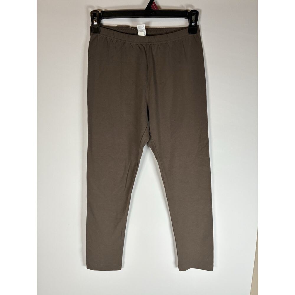 J.Jill Womens XS Brown Pima Cotton Ankle Leggings Stretch Soft Wardrobe Basic
